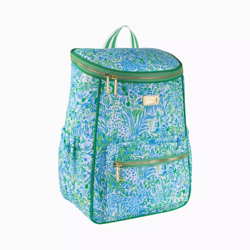 Lilly Pulitzer Cooler Backpack in Hydra Blue Dandy Lions